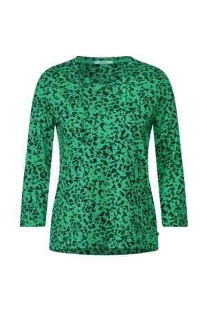 Cecil Dames shirt 3/4 mw ronde hals kort Cecil 320998 2455 celery green
