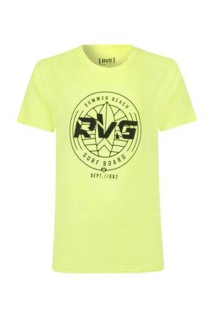 Ravagio Jongens shirt km ronde hals Ravagio Prinstan Z80193 neon yellow