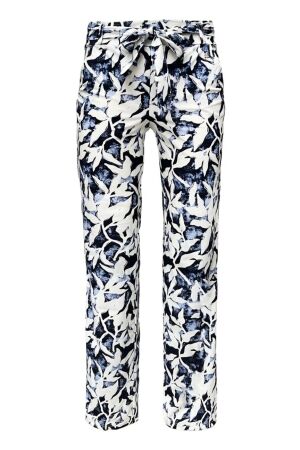 Elvira Casuals Dames broek wijd Elvira Casuals E2 25-070 1018 travel leaves
