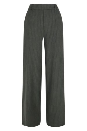Elvira Casuals Dames broek wijd Elvira Casuals E4 25-020 0140 green stripe