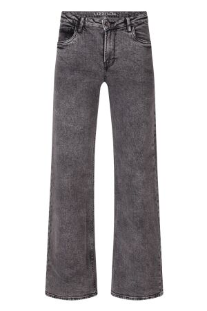 lizzi lou Dames broek strak denim lizzi lou Mabel lds W10555 moonwash as gehad grey denim