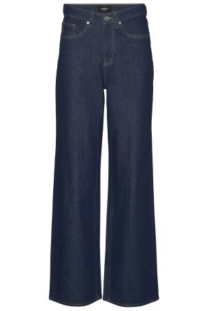 Vero Moda Dames broek wijd denim Vero Moda 10297608 dark blue denim