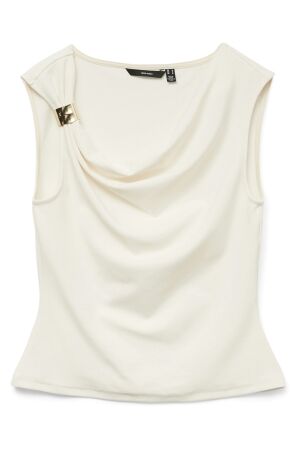 Vero Moda Dames top kort zm Vero Moda 10327500 Cloud Dancer