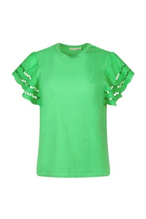 City Life Dames shirt km ronde hals kort City Life LT659367 Z80367 15-6340 irish green