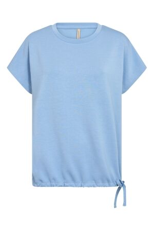 Soya Concept Dames shirt km ronde hals kort Soya Concept 26475 6245 crystal blue
