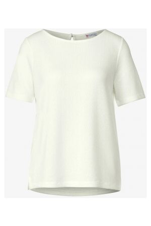 Street One Dames shirt km ronde hals kort Street One 321149 10108 off white