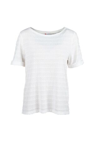 Street One Dames shirt km ronde hals kort Street One 321371 10108 off white