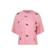 lizzi lou katoen Dames shirt km ronde hals kort Direct leverbaar uit de webshop van www.lots-of-fashion.nl/