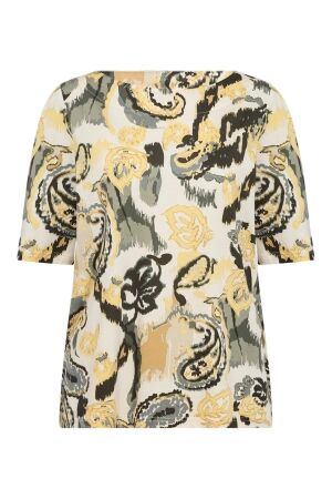 Soya Concept Dames shirt km ronde hals kort Soya Concept 26895 3100c sunkissed combi