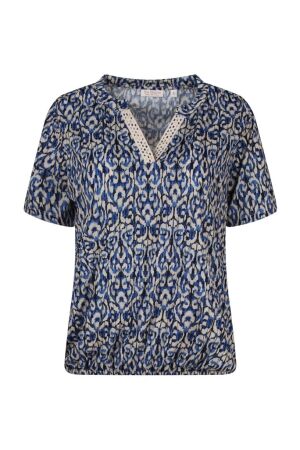 So Soire Dames shirt km ronde hals kort So Soire Tirza Z90671 azul blue