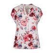 City Life polyester/elasthan Dames shirt km ronde hals kort Direct leverbaar uit de webshop van www.lots-of-fashion.nl/