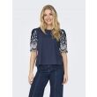 Jacqueline de Yong  Dames shirt km ronde hals kort Direct leverbaar uit de webshop van www.lots-of-fashion.nl/