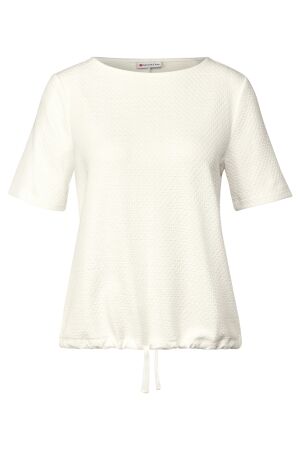 Street One Dames shirt km ronde hals kort Street One 323331 10108 off white