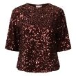 City Life polyester Dames shirt km ronde hals kort Direct leverbaar uit de webshop van www.lots-of-fashion.nl/