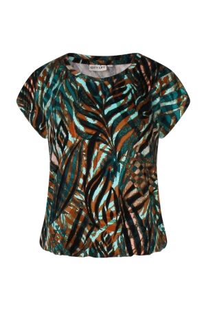 City Life Dames shirt km ronde hals kort City Life 211571A-01 W10019 18-4936 fanfare
