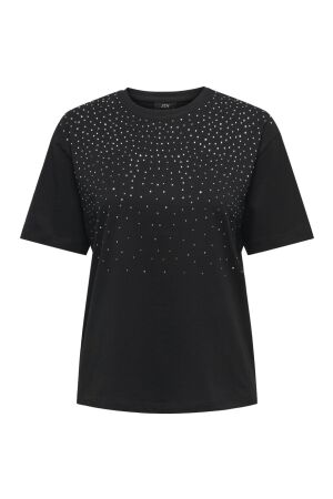 Jacqueline de Yong Dames shirt km ronde hals kort Jacqueline de Yong 15359986 black