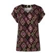 City Life viscose/elasthan Dames shirt km v-hals kort Direct leverbaar uit de webshop van www.lots-of-fashion.nl/