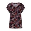 City Life viscose/elasthan Dames shirt km v-hals kort Direct leverbaar uit de webshop van www.lots-of-fashion.nl/