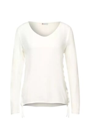 Street One Dames shirt lm ronde hals kort Street One 316897 10108 off white
