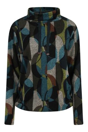 So Soire Dames shirt lm ronde hals kort So Soire Claudi W10467 petrol