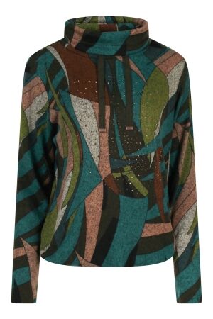 So Soire Dames shirt lm ronde hals kort So Soire Clarice W10468 army