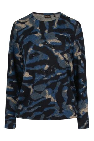 So Soire Dames shirt lm ronde hals kort So Soire Lina W10469 kobalt