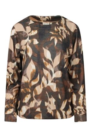 City Life Dames shirt lm ronde hals kort City Life 214001 W10507 as sample camel