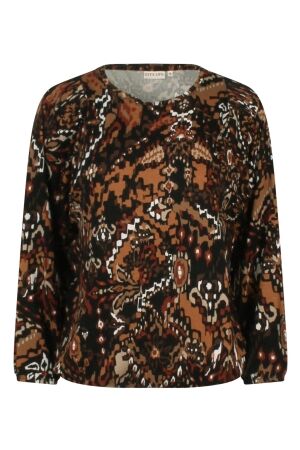City Life Dames shirt lm ronde hals kort City Life 213600 W10508 neutralen camel