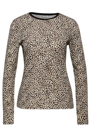 Street One Dames shirt lm ronde hals kort Street One 324188 36871 sanded beige