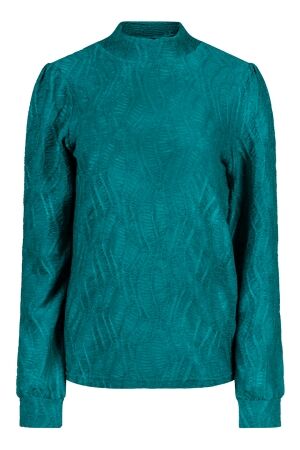 So Soire Dames shirt lm ronde hals kort So Soire Odilia W10593 bright petrol