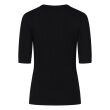 City Life viscose/polyamide/lurex Dames trui lm ronde hals kort Direct leverbaar uit de webshop van www.lots-of-fashion.nl/