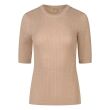 City Life viscose/polyamide/lurex Dames trui lm ronde hals kort Direct leverbaar uit de webshop van www.lots-of-fashion.nl/