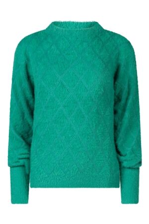 City Life Dames trui lm ronde hals kort City Life LSW7280125 W10500 18-4936 fanfare/groen