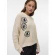 Vero Moda  Dames trui lm ronde hals kort Direct leverbaar uit de webshop van www.lots-of-fashion.nl/