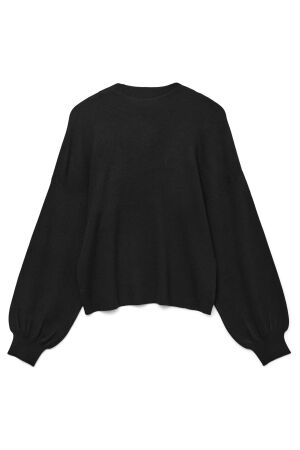 Vero Moda Dames trui lm ronde hals kort Vero Moda 10290748 BLACK