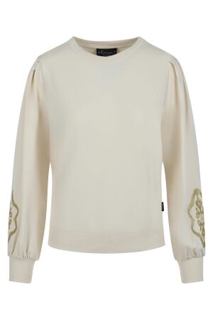 Elvira Casuals Dames trui lm ronde hals kort Elvira Casuals E4 25-023 796 ecru