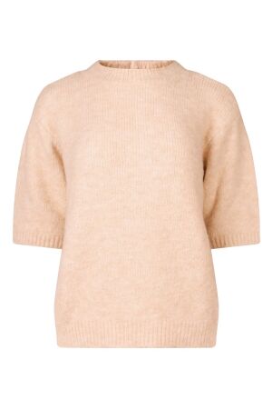 lizzi lou Dames trui lm ronde hals kort lizzi lou Emma W10400 beige