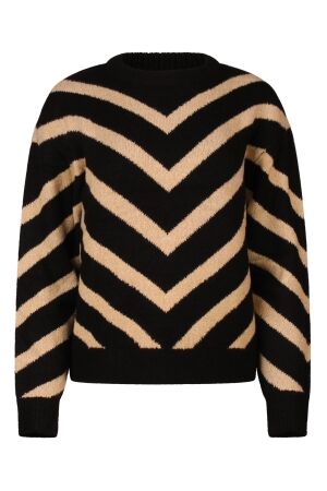 lizzi lou Dames trui lm ronde hals kort lizzi lou Monni W10409 black