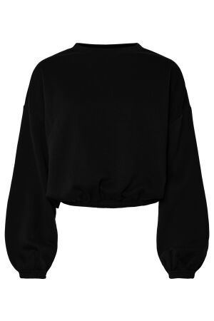 Pieces Dames trui lm ronde hals kort Pieces 17161822 black
