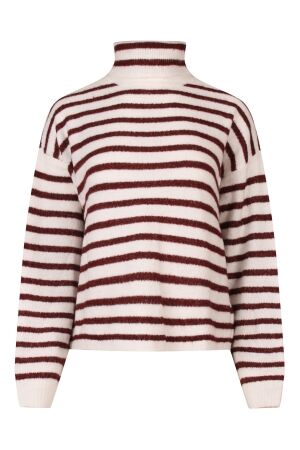 lizzi lou Dames trui lm kol kort lizzi lou Ilse W10410 19-1724 cabernet