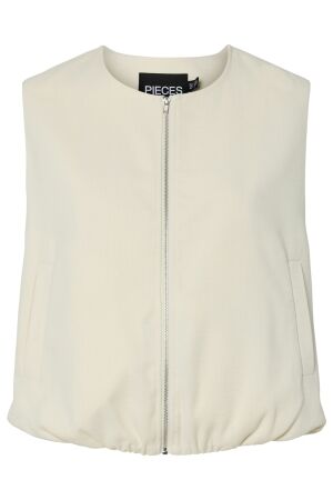 Pieces Dames vest zm kort Pieces 17157819 Birch.