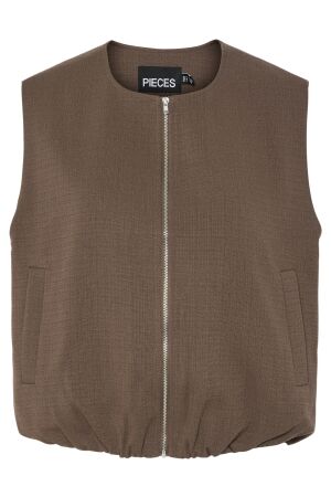 Pieces Dames vest zm kort Pieces 17157819 Chocolat Martini.