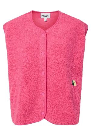Pieces Dames vest zm kort Pieces 17162344 SHOCKING PINK
