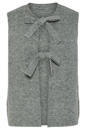 Pieces Dames vest zm kort Pieces 17156680 medium grey melange