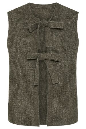 Pieces Dames vest zm kort Pieces 17156680 morel