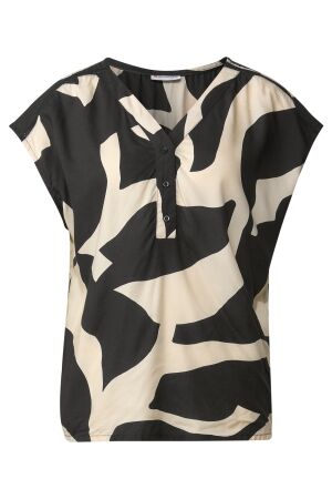 Street One Dames blouse km kort Street One 345739 25931 whale tail grey
