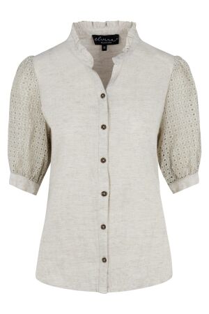 Elvira Casuals Dames blouse km kort Elvira Casuals E2 25-015 796 ecru