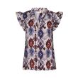 City Life viscose/polyamide Dames blouse km kort Direct leverbaar uit de webshop van www.lots-of-fashion.nl/