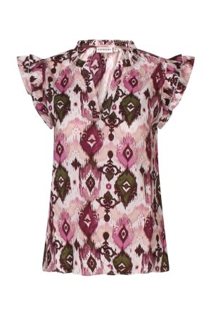 City Life Dames blouse km kort City Life 103462 W10024 18-0426 capulet olive