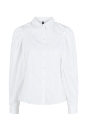 Pieces Dames blouse lm kort Pieces 17122201 bright white